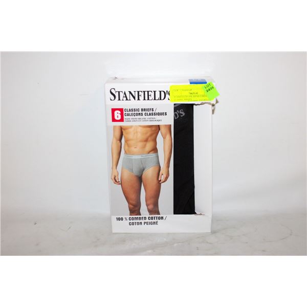 STANFIELDS 6PK MENS LARGE CLASSIC BRIEFS
