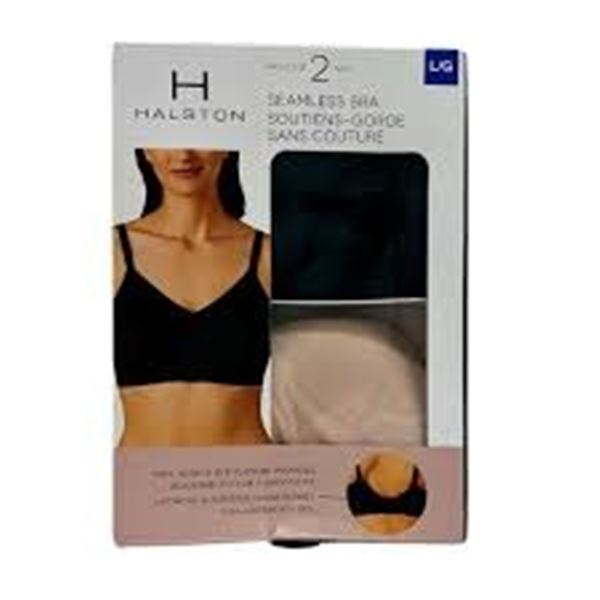 NEW HALSTON 2PK SEAMLESS BRA LARGE