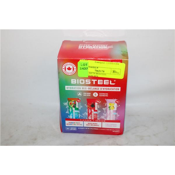 27 X PACKETS BIOSTEEL HYDRATION MIX