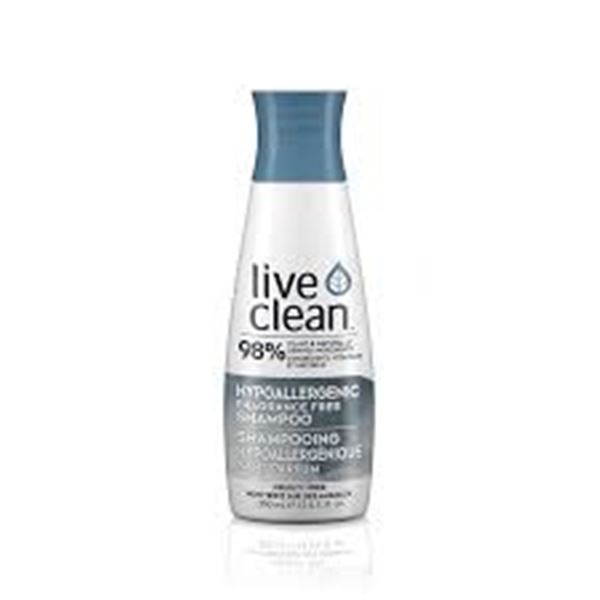 350ML LIVE CLEAN HYPOALLERGENIC FRAG FREE SHAMPOO