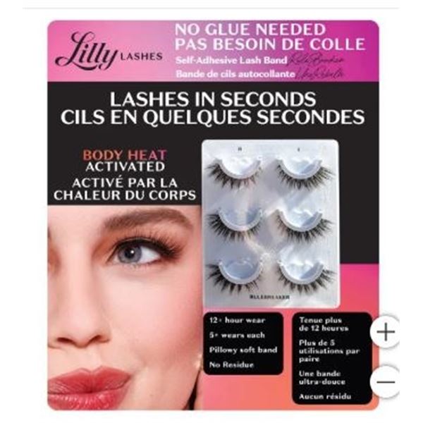 LILLLY LASHES SELF-ADHESIVE LASH BAND 3PAIRS
