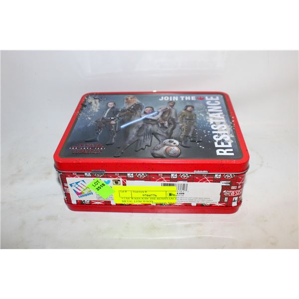 STAR WARS JOIN THE RESISTANCE METAL LUNCH BOX