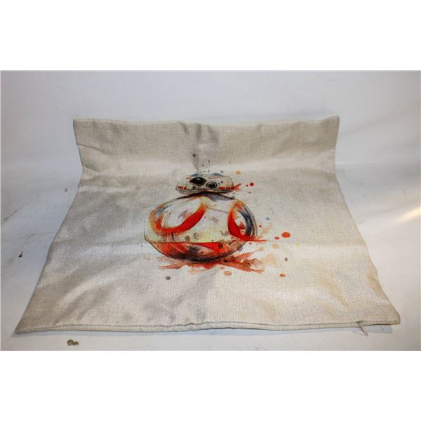 BB8 PILLOW CASE WITH ZIPPER 17"X17"