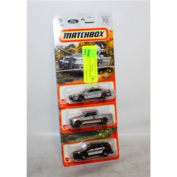 LOT OF 3 MATCHBOX POLICE DIECAST