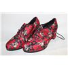 Image 1 : NEW LADIES SKULL AND ROSES MID HEEL SHOES