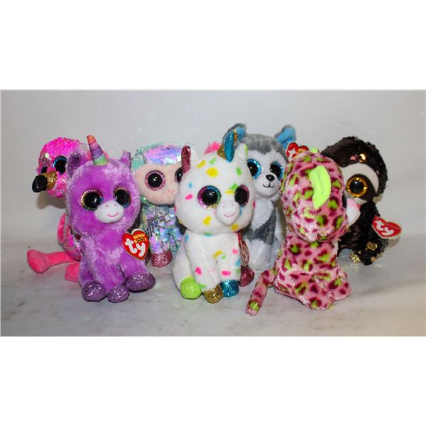 LOT OF TY BEANIE BOO  ANIMALS - 7 SMALL