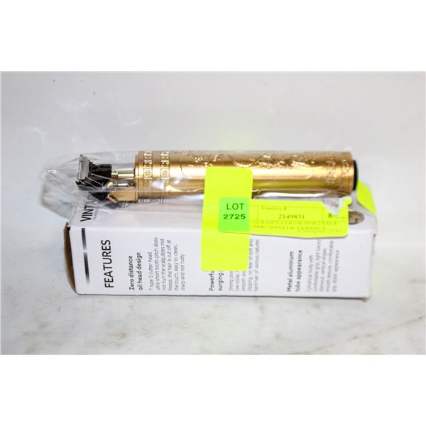 NEW GOLDEN COLOR PORTABLE ELECTRIC SHAVER/TRIMMER,