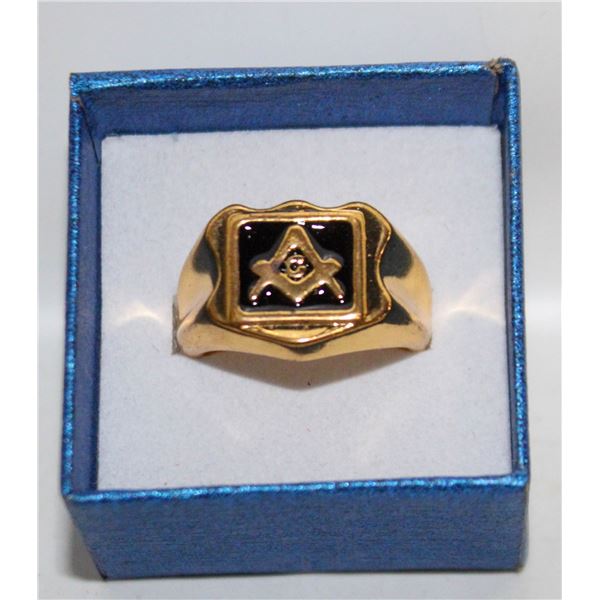 NEW MASONIC FREEMASON RING SZ8
