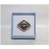 Image 1 : NEW SKULL BLACK FLAMES BIKERS RING SZ 8