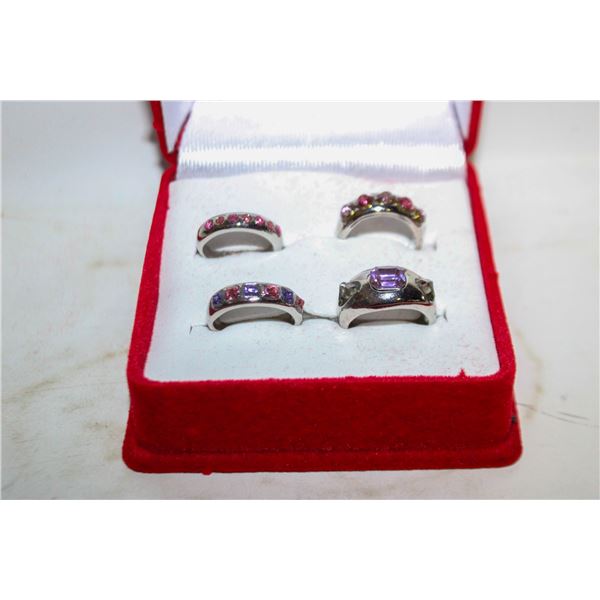 NEW 4 PCS/SET RING SET ADJUSTABLE SIZE