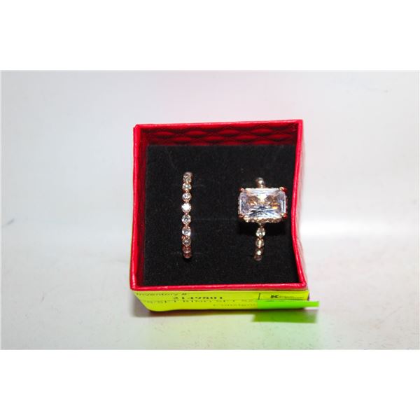 NEW 2PCS/SET RING SET SZ9