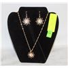 Image 1 : NEW JEWELRY DISPLAY W/ NEW NECKLACE AND EARRINGS