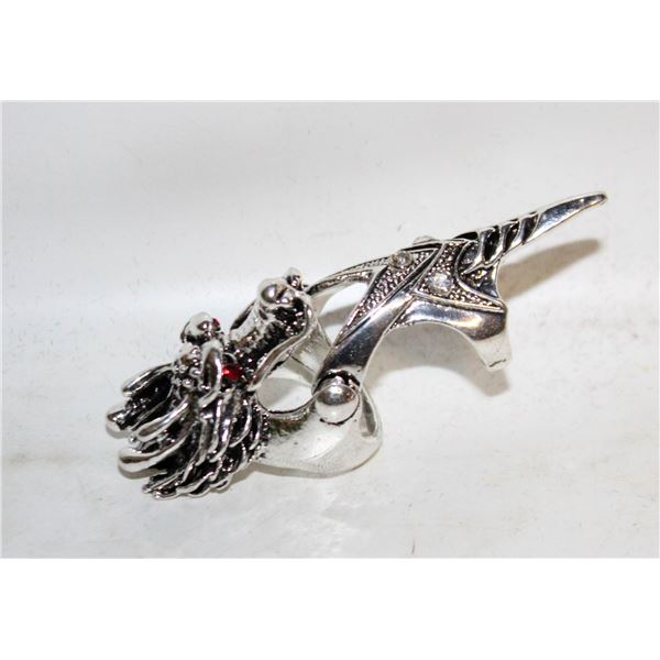 NEW DRAGON HEAD ALLOY RING KNUCKLE JOINT RING