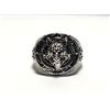 Image 1 : 7)  SILVER TONE  SIZE 9 WOLF HEAD RING.
