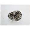 Image 3 : 7)  SILVER TONE  SIZE 9 WOLF HEAD RING.