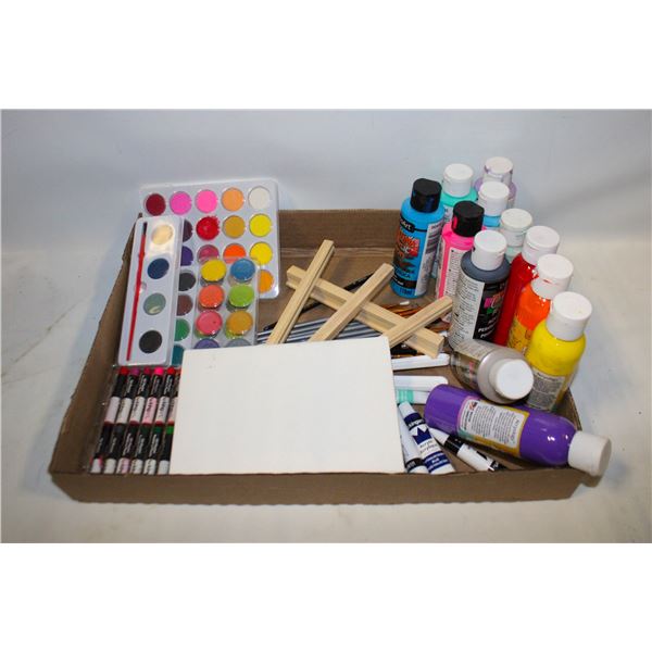 18 – ASSORTED PAINTING SUPPLIES – PASTELS,