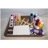 Image 1 : 18 – ASSORTED PAINTING SUPPLIES – PASTELS,