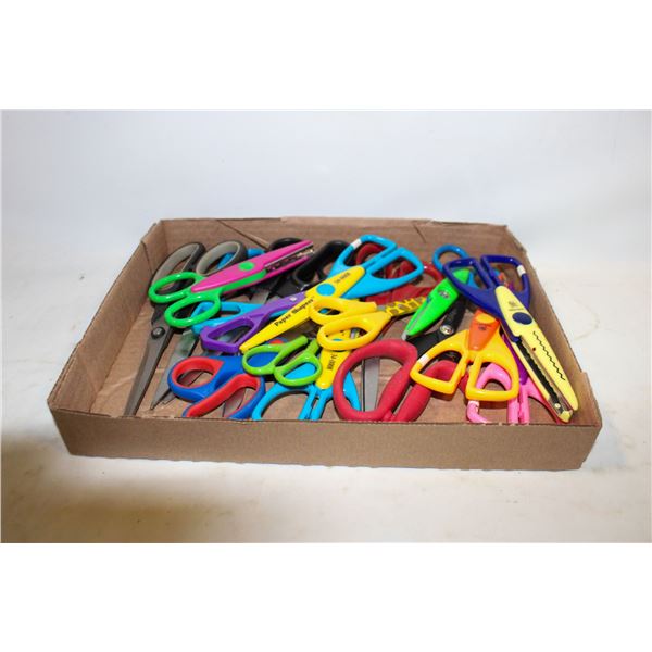 20 – ASSORTED SCRAPBOOKING SCISSORS