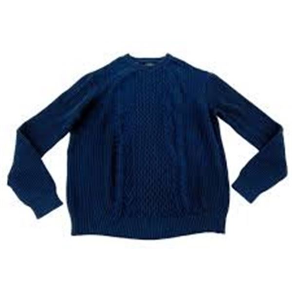 NEW BUFFALO CABLE SWEATER DARK BLUE XL
