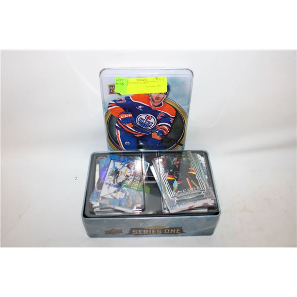 TIN OF HOCKEY CARDS
