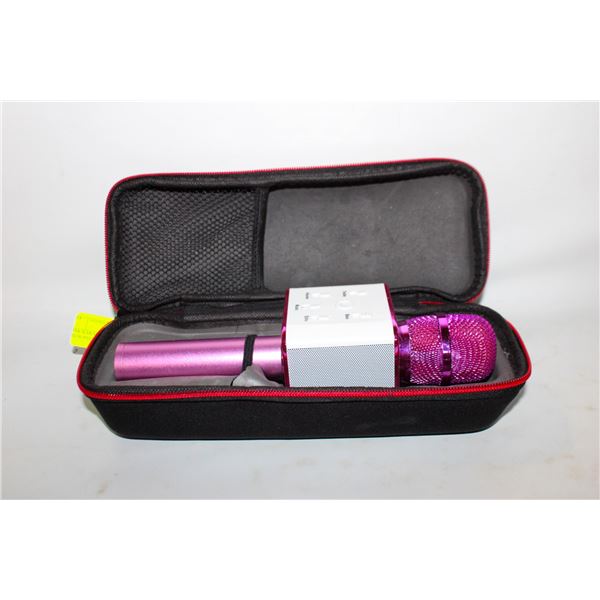 PINK KARAOKE BLUETOOTH MICROPHONE, PINK