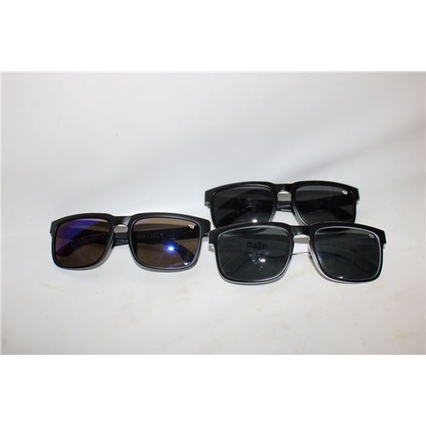 3 X PAIRS OF SPY BRAND POLARIZED SUNGLASSES