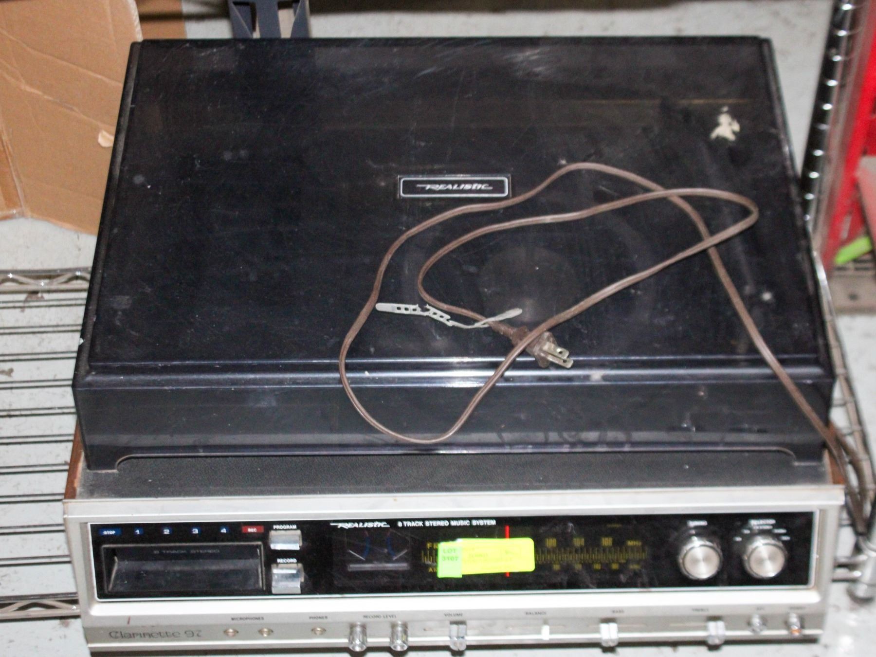 REALISTIC STEREO (RECORD & 8 TRACK)