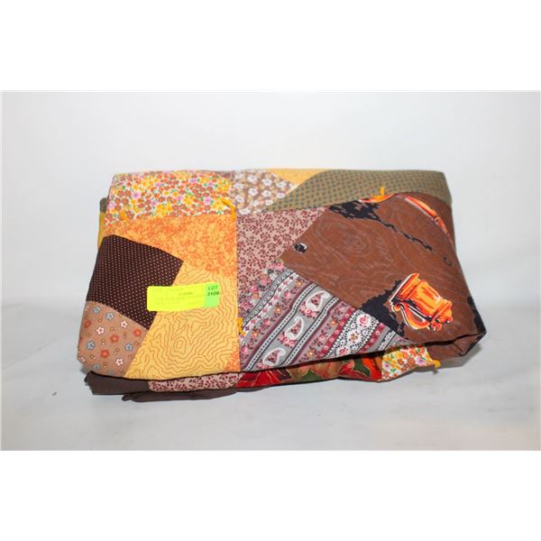 NEW HOME-MADE PATCHWORK QUILT 70"X60"