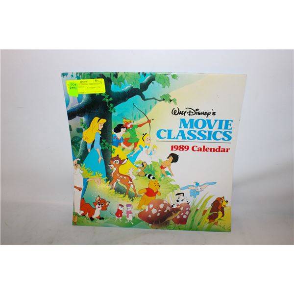 VINTAGE CALENDAR- 1989 DISNEY'S MOVIE CLASSICS