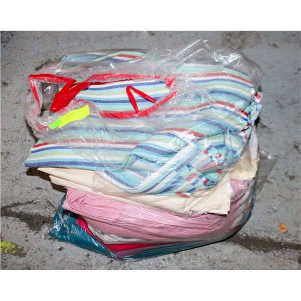 16LBS OF FABRIC FOR SEWING, ASSORTED SIZES