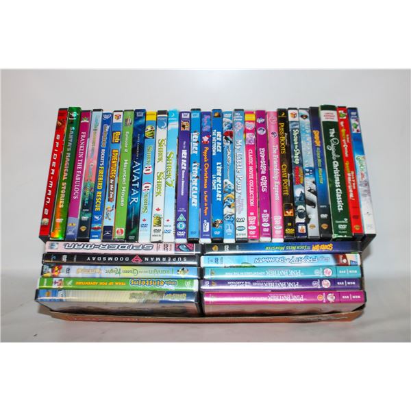 37 KIDS DVDS - CARTOONS & MOVIES