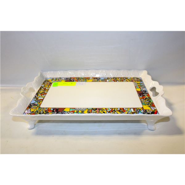 VINTAGE KESWICK FIBERGLASS SERVING TRAY