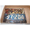 Image 1 : ALBERTA 1949 & 1951 LICENSE PLATES