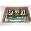 Image 1 : ALBERTA '59 '68 '69 LICENSE PLATES