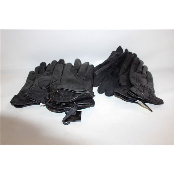 LOT OF 4 NEW GENUINE LEATHER GLOVES