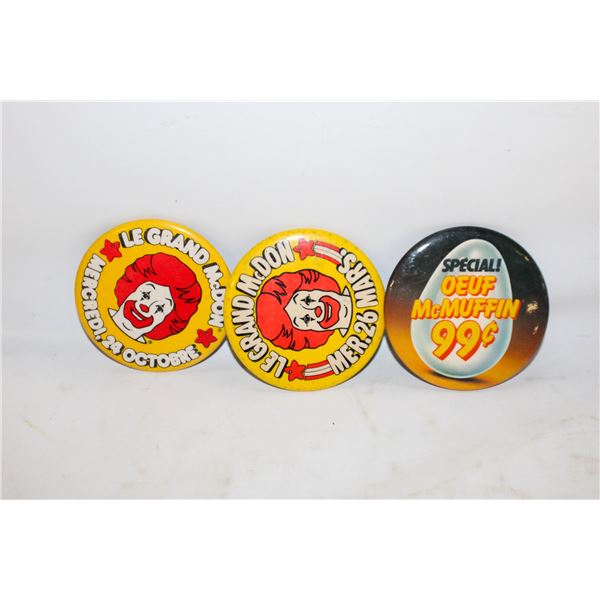 RONALD MCDONALD & EGG MCMUFFIN 99C PIN