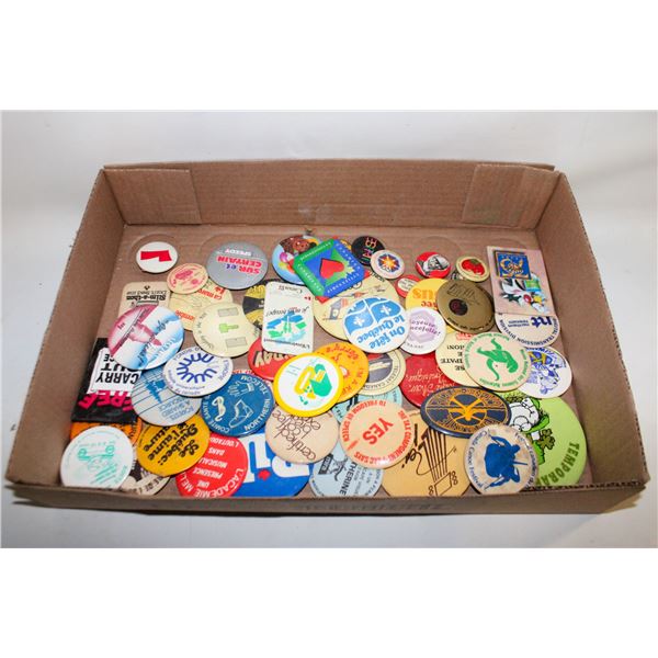 VINTAGE PIN BACK BUTTONS