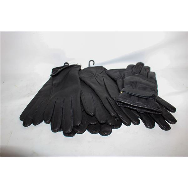 4 NEW GENUINE LEATHER GLOVES