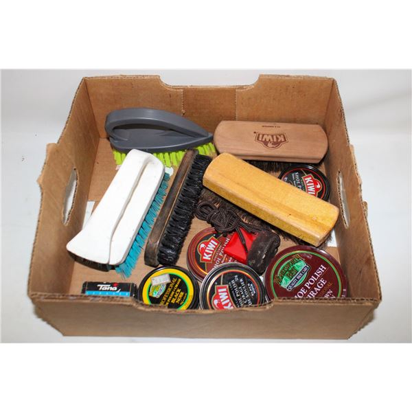 SHOE POLISH BRUSHES AND LACES