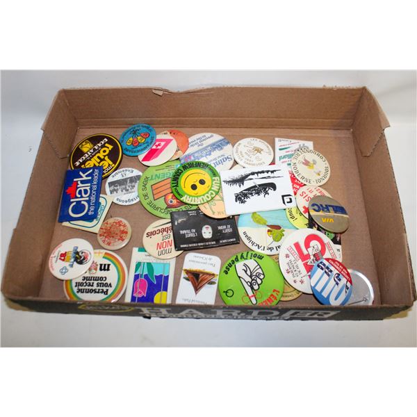 VINTAGE PIN BACK BUTTONS