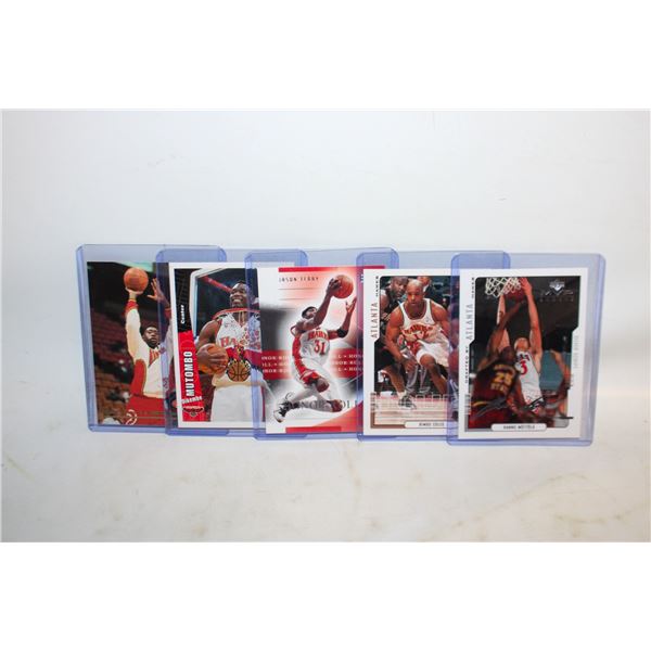 (5) HAWKS COLLECTOR BASKETBALL CARDS