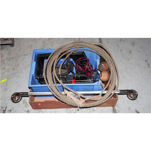 ANTIQUE SHOE REPAIR MOLD, ROPING LARIAT,