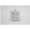Image 1 : #194-NATURAL AKOYA PEARL STUD EARRINGS 2 PAIRS