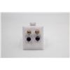 Image 1 : #172-NATURAL AKOYA PEARL STUD EARRINGS 2 PAIRS