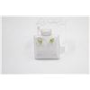 Image 1 : #38- NATURAL GREEN PERIDOT STUD EARRINGS