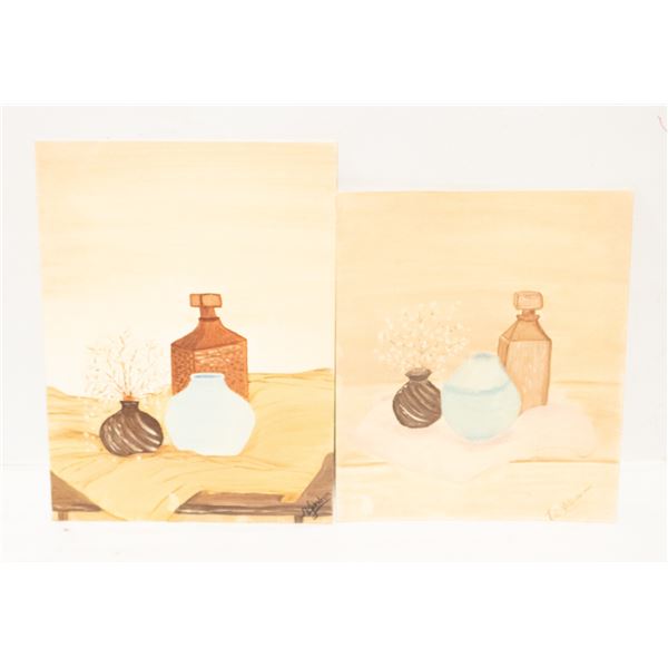 ORIGINAL OIL PAINTINGS ON CANVAS SET OF 2