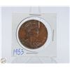 Image 1 : 1953 CANADIAN QUEEN ELIZABETH 2 BRONZE COIN