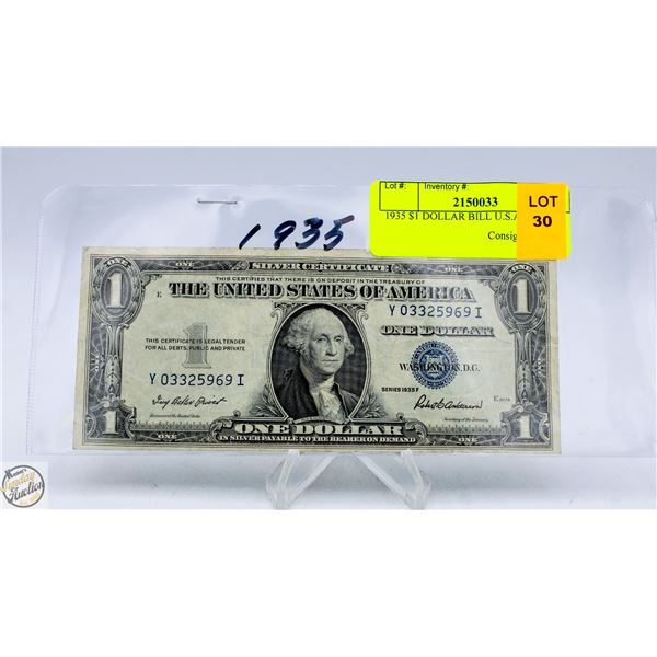 1935 $1 DOLLAR BILL U.S.A