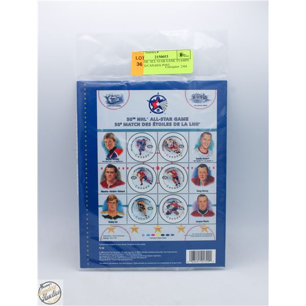 50TH NHL ALL STAR GAME STAMPS SEALED CANADA POST