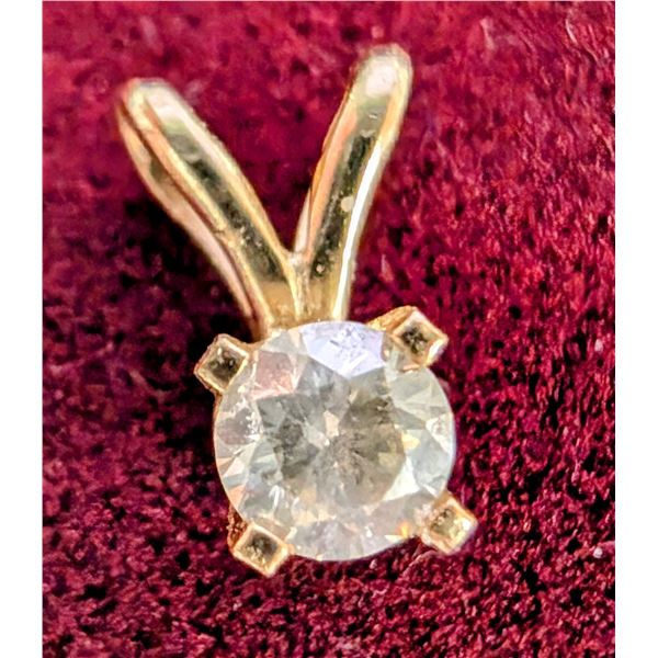 14K YELLOW GOLD NATURAL DIAMOND 0.11CT